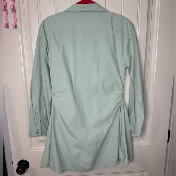 2/for $20 🪩 FASHION NOVA Sage Green Button-Up Shirt Dress 🌿 (Large) - Picture 9 of 13